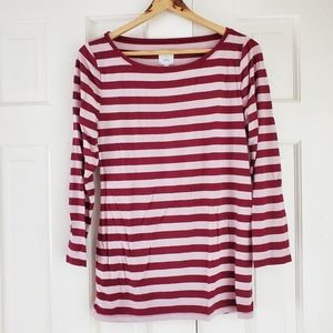 HATCH x J Crew Striped Boatneck Maternity Top